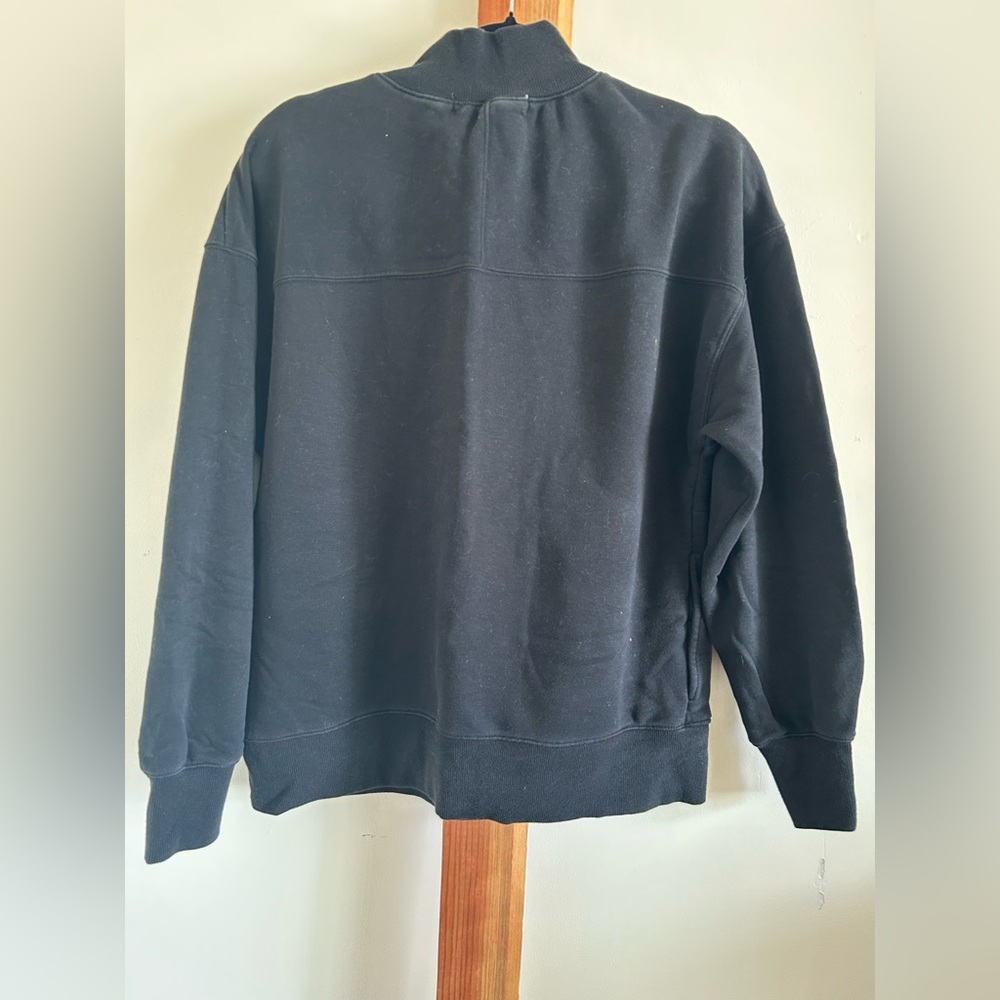 Women's Black Mock Sweater with pockets - Picture 3 of 3
